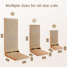 L-Shaped Cardboard Cat Scratcher Pad with Ball Toy