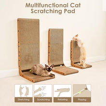 L-Shaped Cardboard Cat Scratcher Pad with Ball Toy