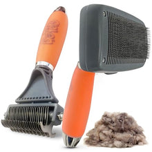 Self-Cleaning Slicker Brush & Deshedding Comb for Pets