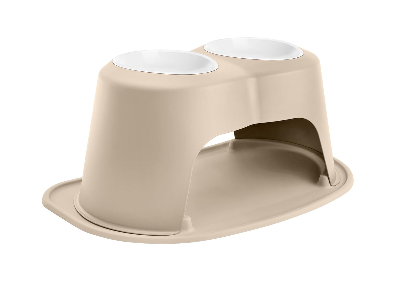 Elevated Double Pet Feeding System for Dogs & Cats
