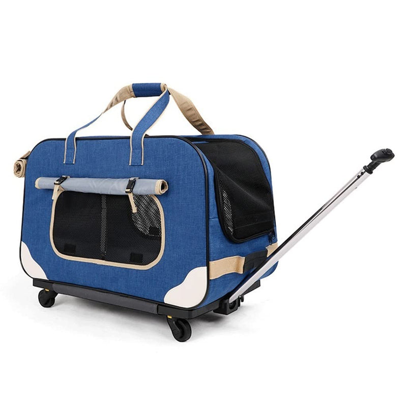 Soft-Sided Pet Travel Carrier with Removable Wheels