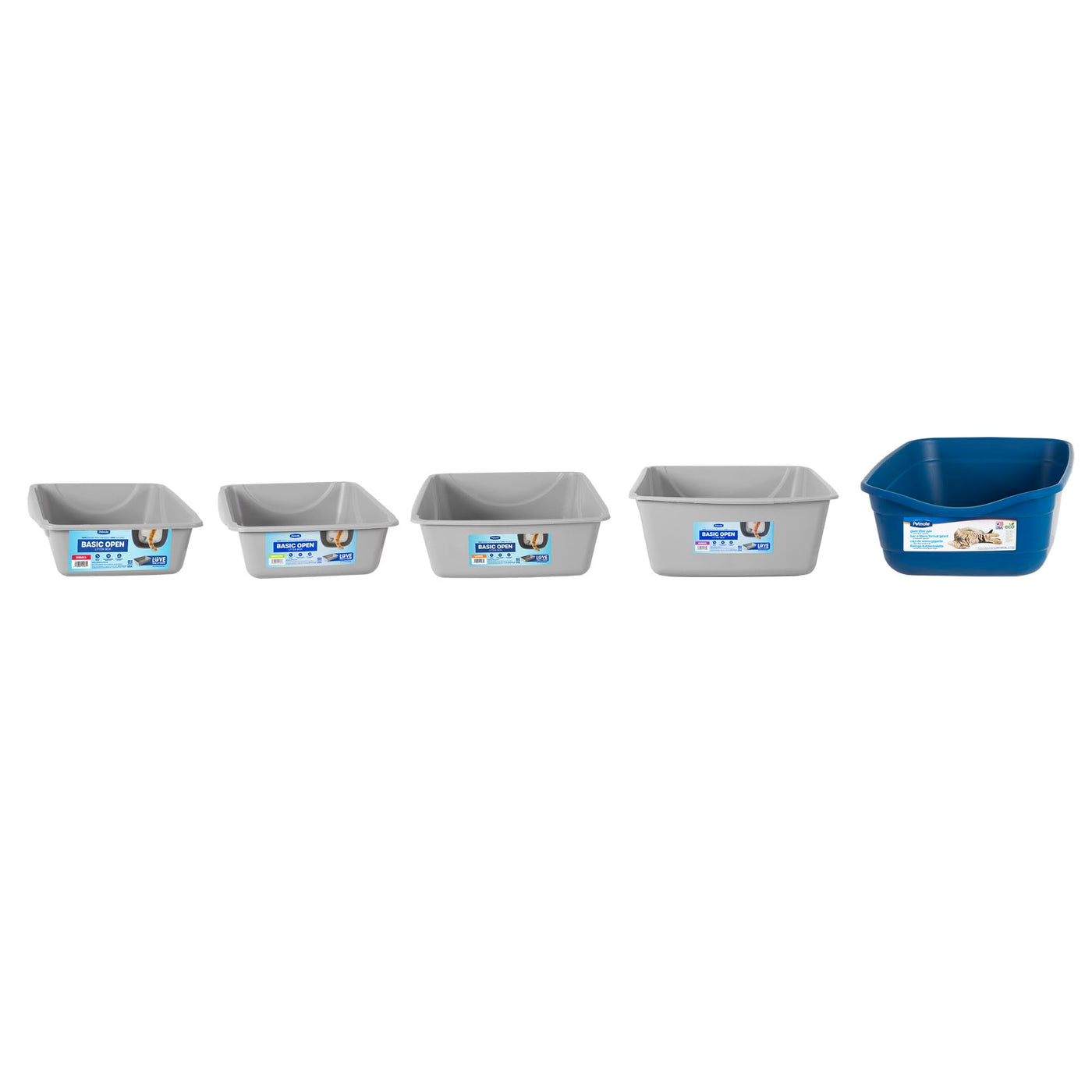 Basic Open Cat Litter Box Pan for Indoor Cats