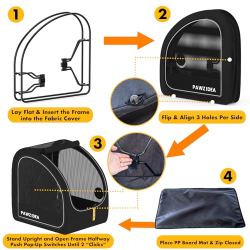 Collapsible Soft-Sided Dog Travel Crate for Cars
