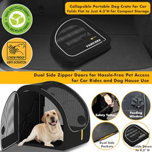 Collapsible Soft-Sided Dog Travel Crate for Cars