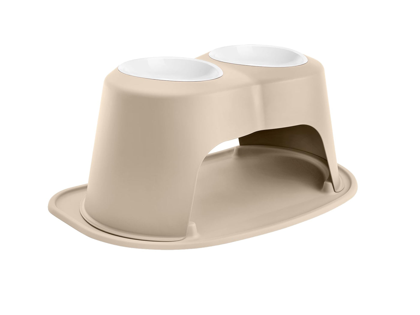 Elevated Double Pet Feeding System for Dogs & Cats