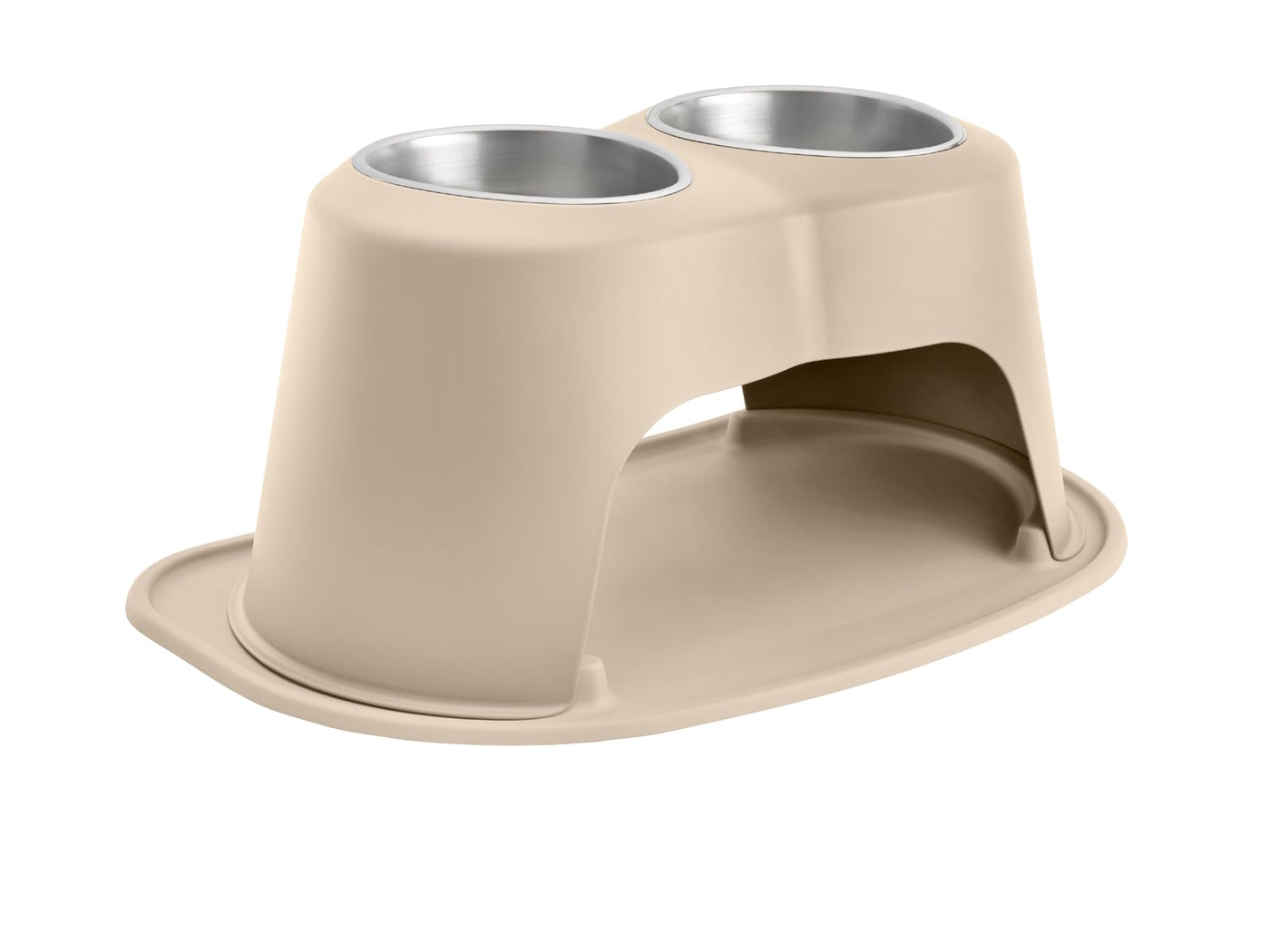 Elevated Double Pet Feeding System for Dogs & Cats