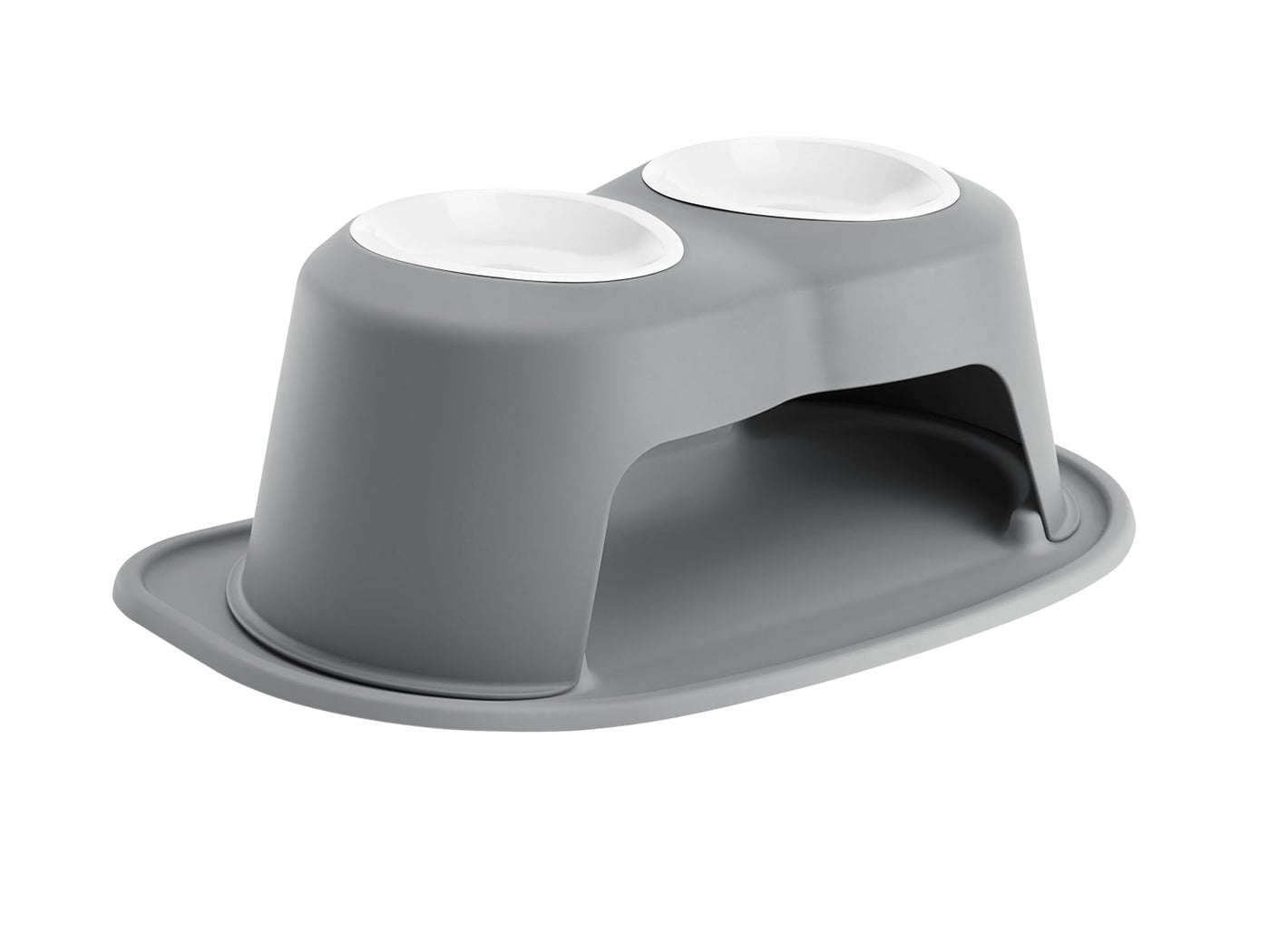 Elevated Double Pet Feeding System for Dogs & Cats