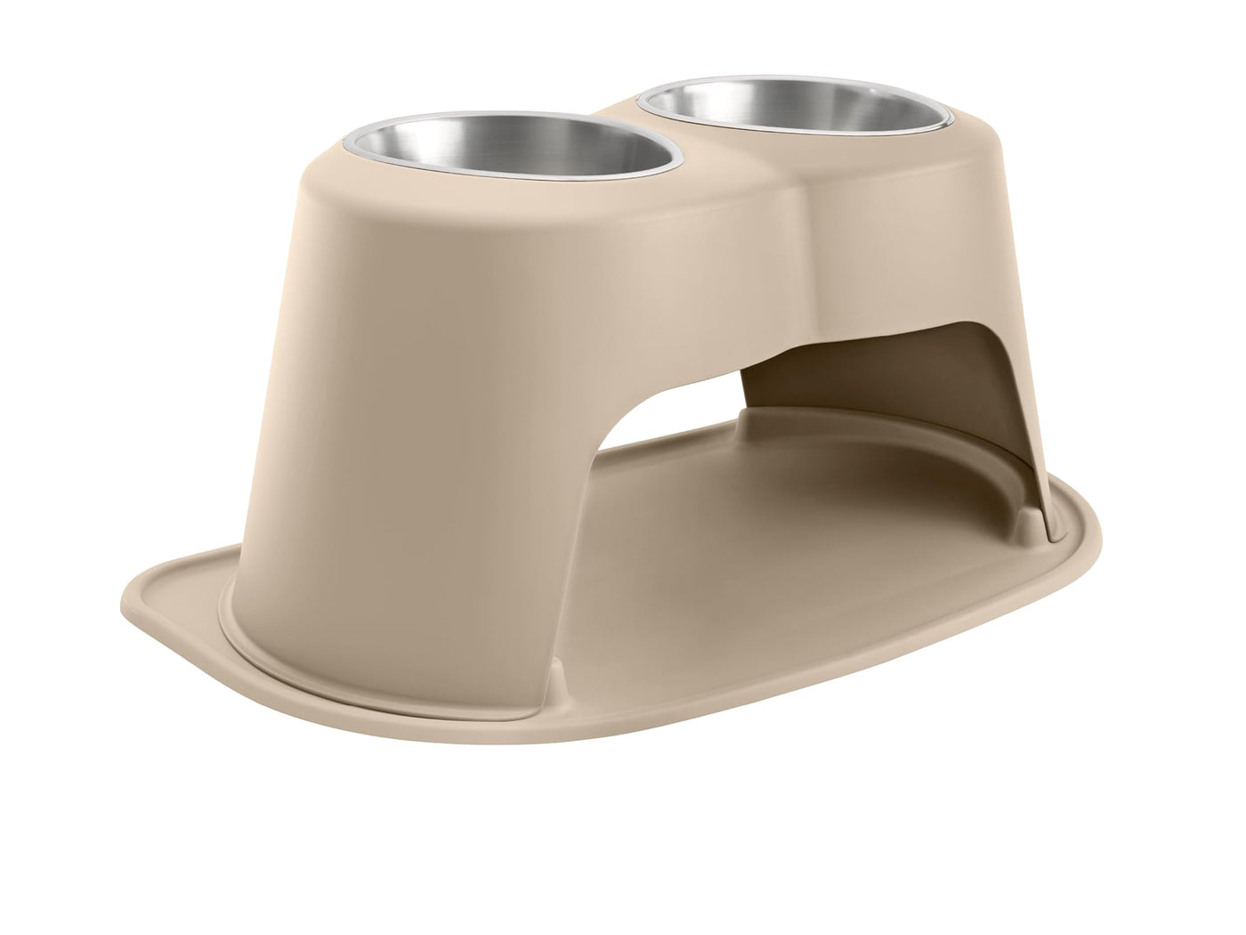 Elevated Double Pet Feeding System for Dogs & Cats