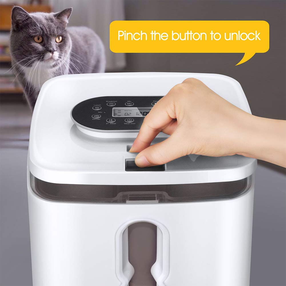 7L Programmable Pet Feeder with Stainless Steel Tray
