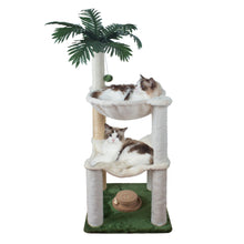 Tall Cat Scratching Post with Toy Ball & Self-Groomer