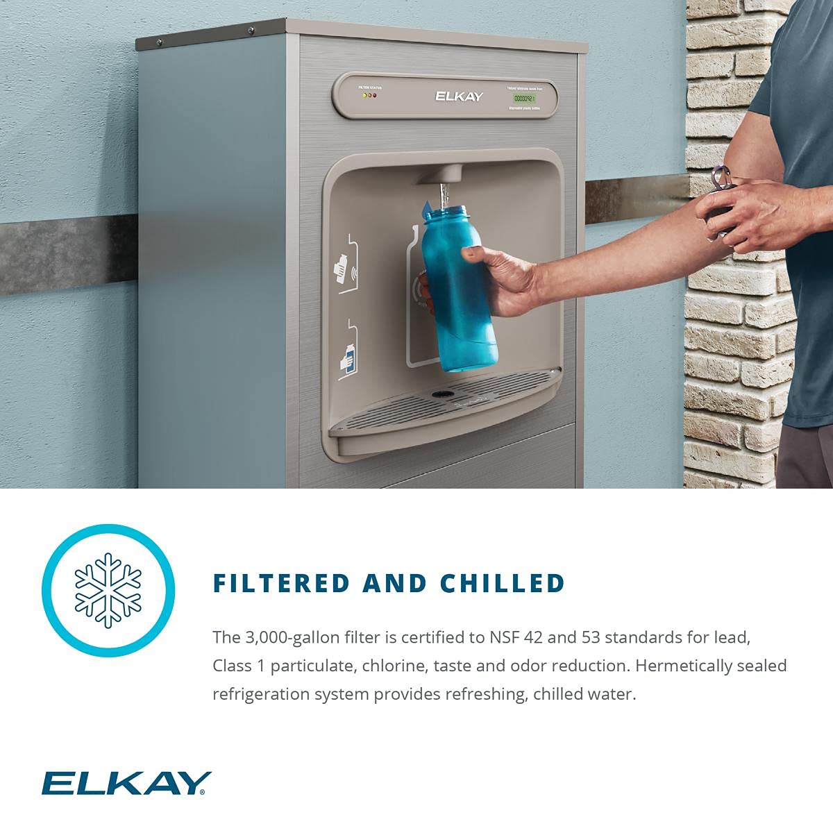 Elkay ezH2O Filtered Refrigerated Bottle Filling Station