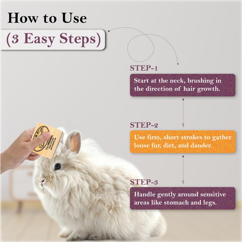 Pet Hair Removal Brush for Dogs, Cats & Horses