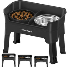 3-in-1 Adjustable Elevated Dog Bowl Stand with Lick Plate