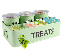 Airtight Metal Dog & Cat Treat Jar Set of 3 for Countertops