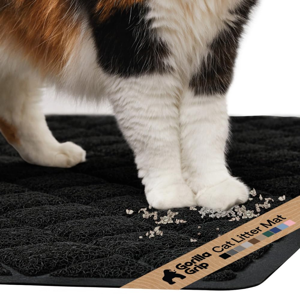 Cushioned Cat Litter Trapping Mat with Deep Grooves