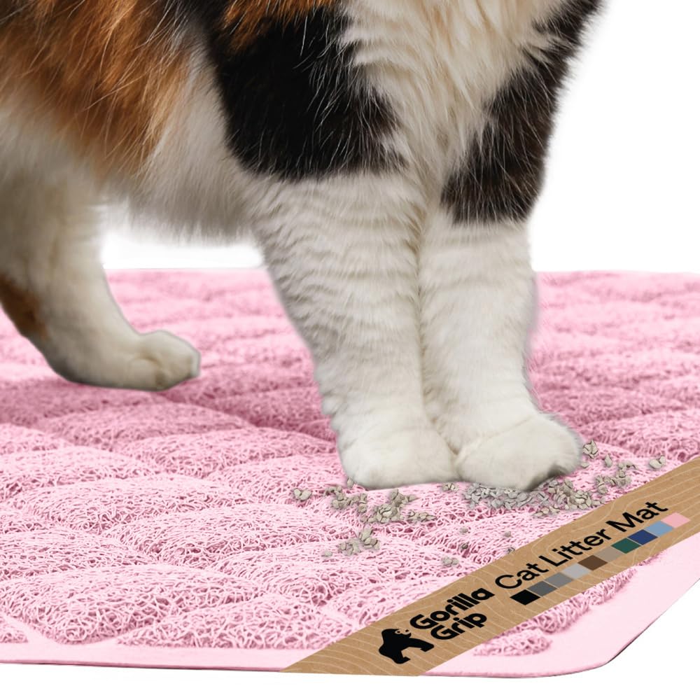 Cushioned Cat Litter Trapping Mat with Deep Grooves