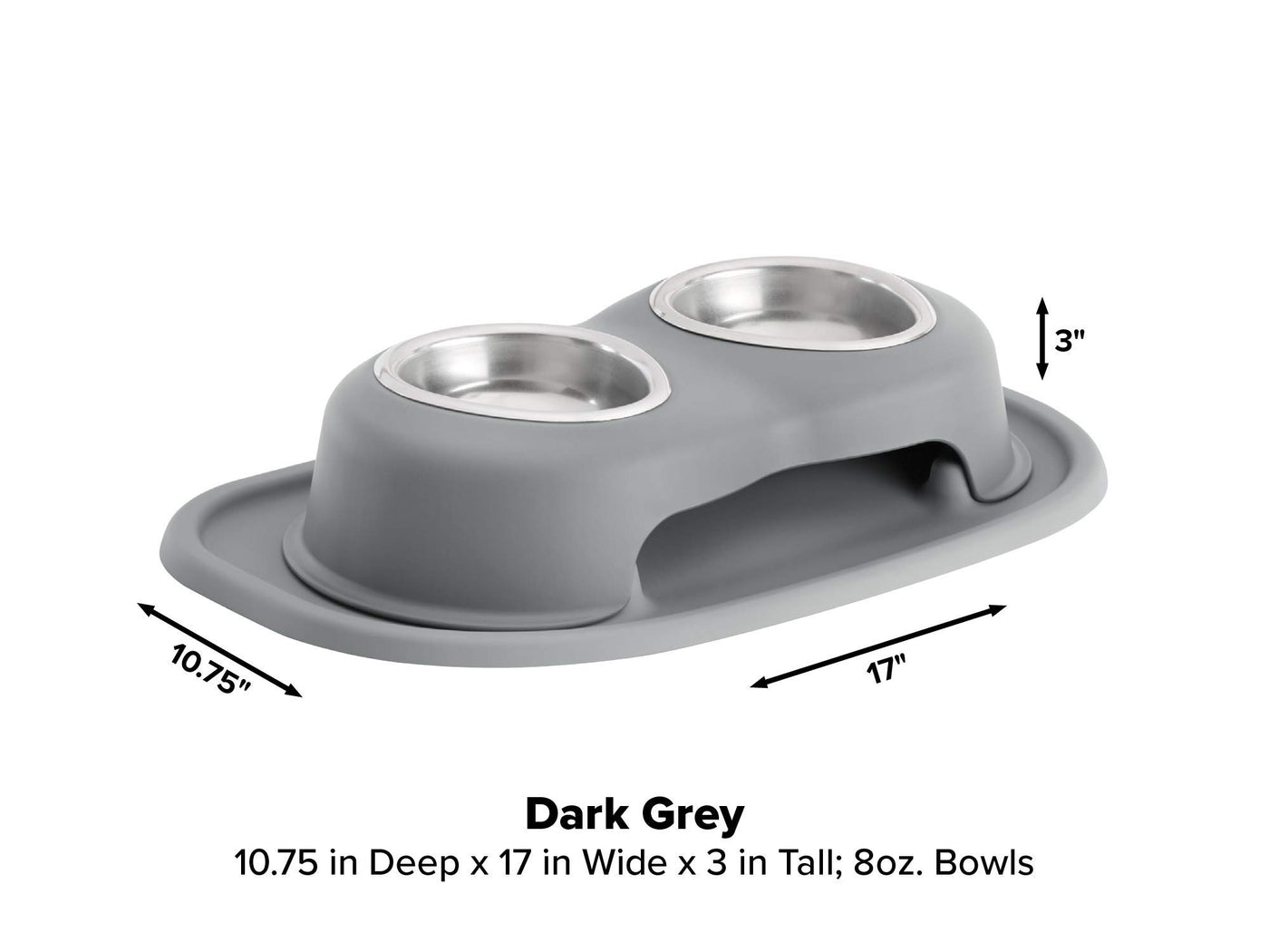Elevated Double Pet Feeding System for Dogs & Cats