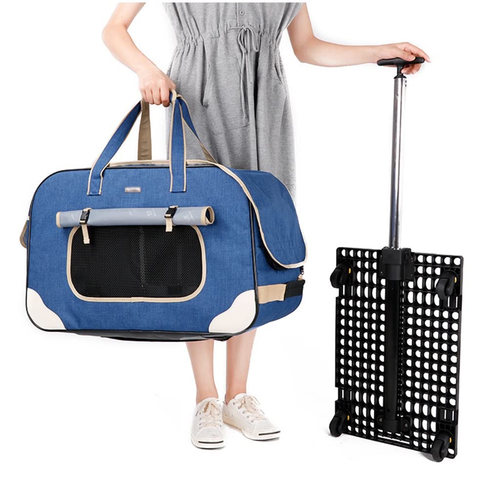 Soft-Sided Pet Travel Carrier with Removable Wheels