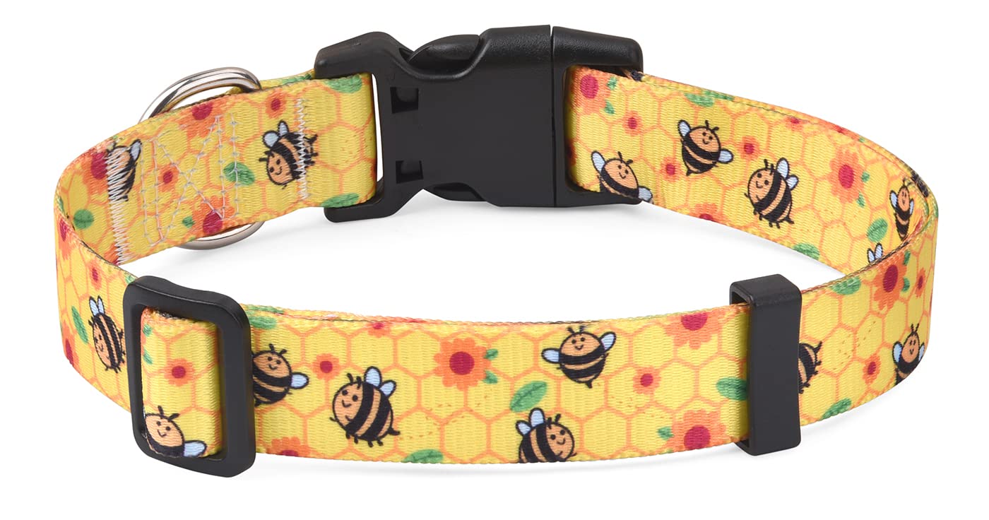 Bohemian Floral Adjustable Dog Collar for All Sizes