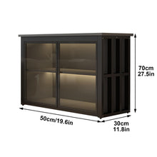 Heavy Duty Aquarium Stand with Glass Storage Cabinet