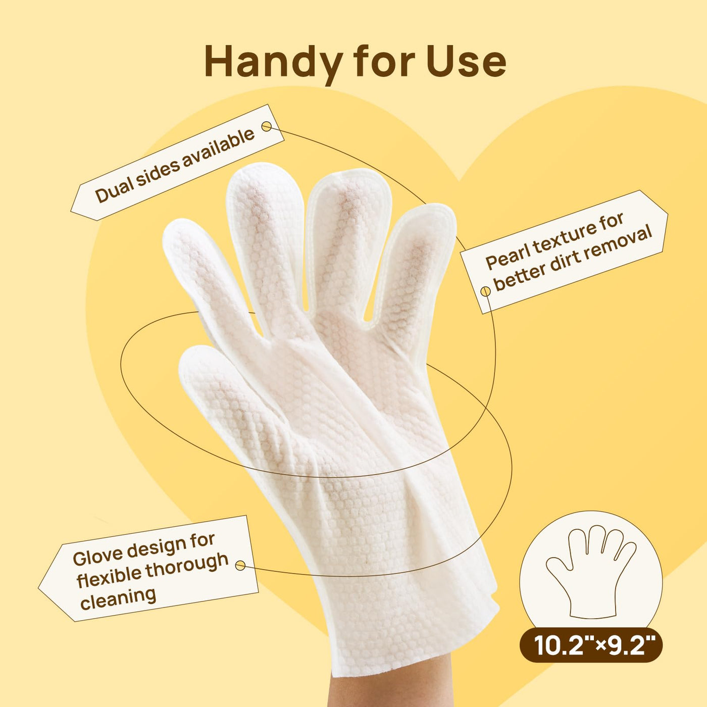 Deodorizing Grooming Glove Wipes for Dogs & Cats