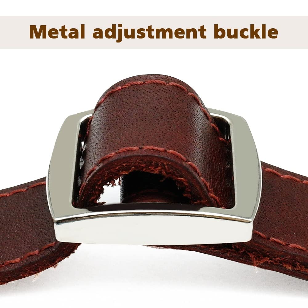 Genuine Leather Dog Harness Vest for Large Dogs