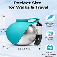 2-in-1 Stainless Steel Dog Water Bottle with Bowl