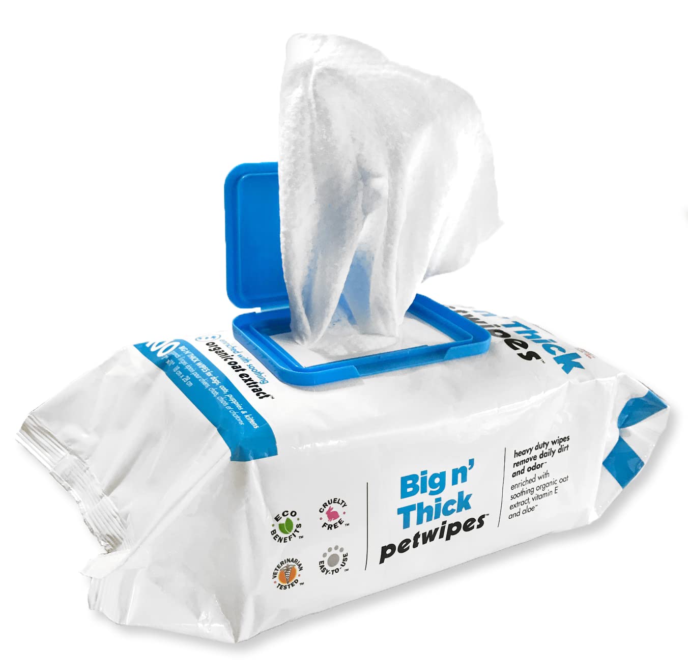Big N’ Thick Pet Wipes for Dogs & Cats, 100 Count
