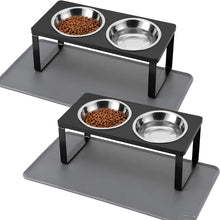 Upgraded Elevated Cat Bowls with Non-Slip Feeding Mat
