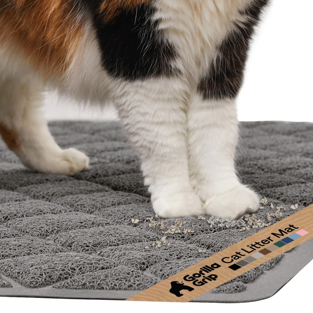 Cushioned Cat Litter Trapping Mat with Deep Grooves