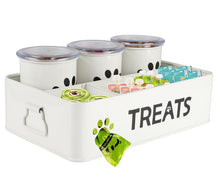 Airtight Metal Dog & Cat Treat Jar Set of 3 for Countertops