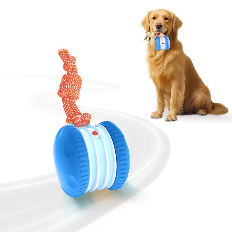 Motion-Activated Rolling Dog Ball with Rope Toy