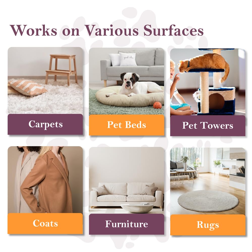Pet Hair Removal Brush for Dogs, Cats & Horses