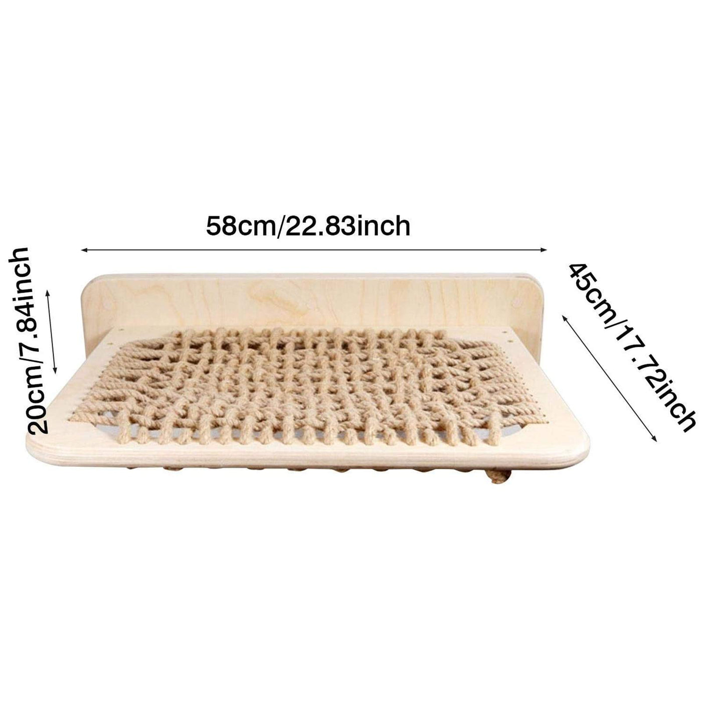 Wall-Mounted Rattan Cat Hammock Shelf & Lounge Bed