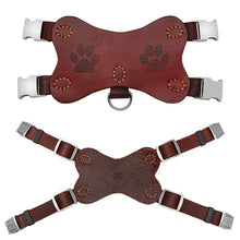 Genuine Leather Dog Harness Vest for Large Dogs