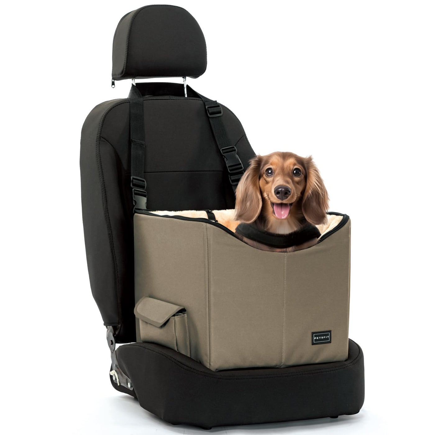 Medium Dog Car Booster Seat with Dual Safety Leashes