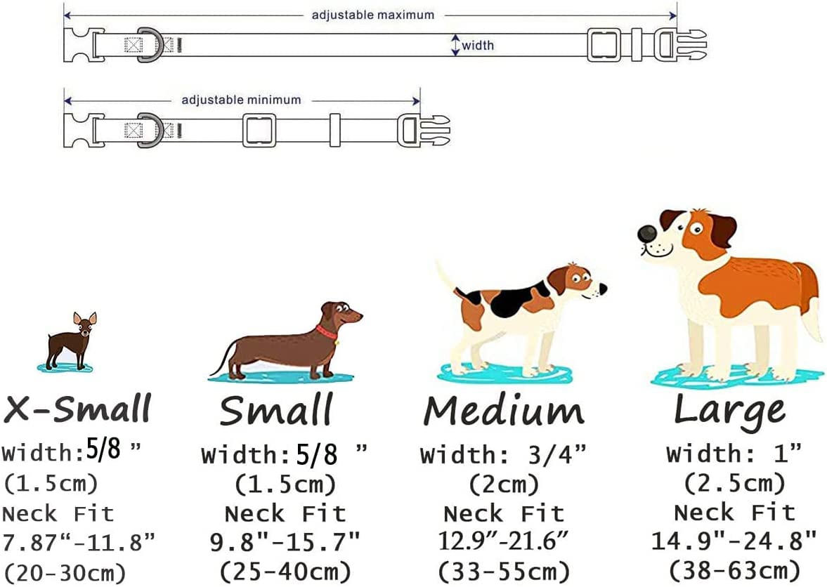 Bohemian Floral Adjustable Dog Collar for All Sizes