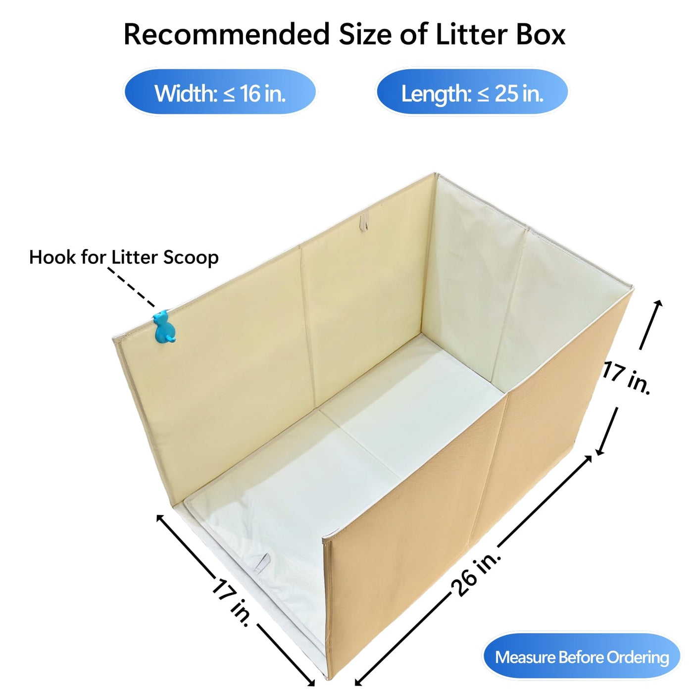 Cat Litter Box Enclosure Cabinet for Indoor Cats