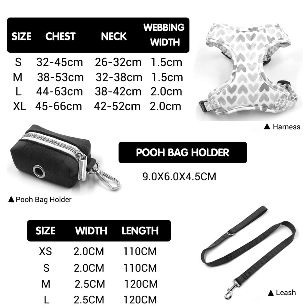 Personalized No-Pull Dog Harness & Leash Set with Bowtie