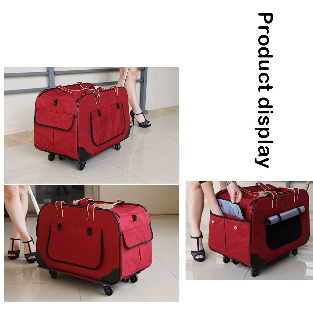 Soft-Sided Pet Travel Carrier with Removable Wheels
