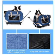 Soft-Sided Pet Travel Carrier with Removable Wheels