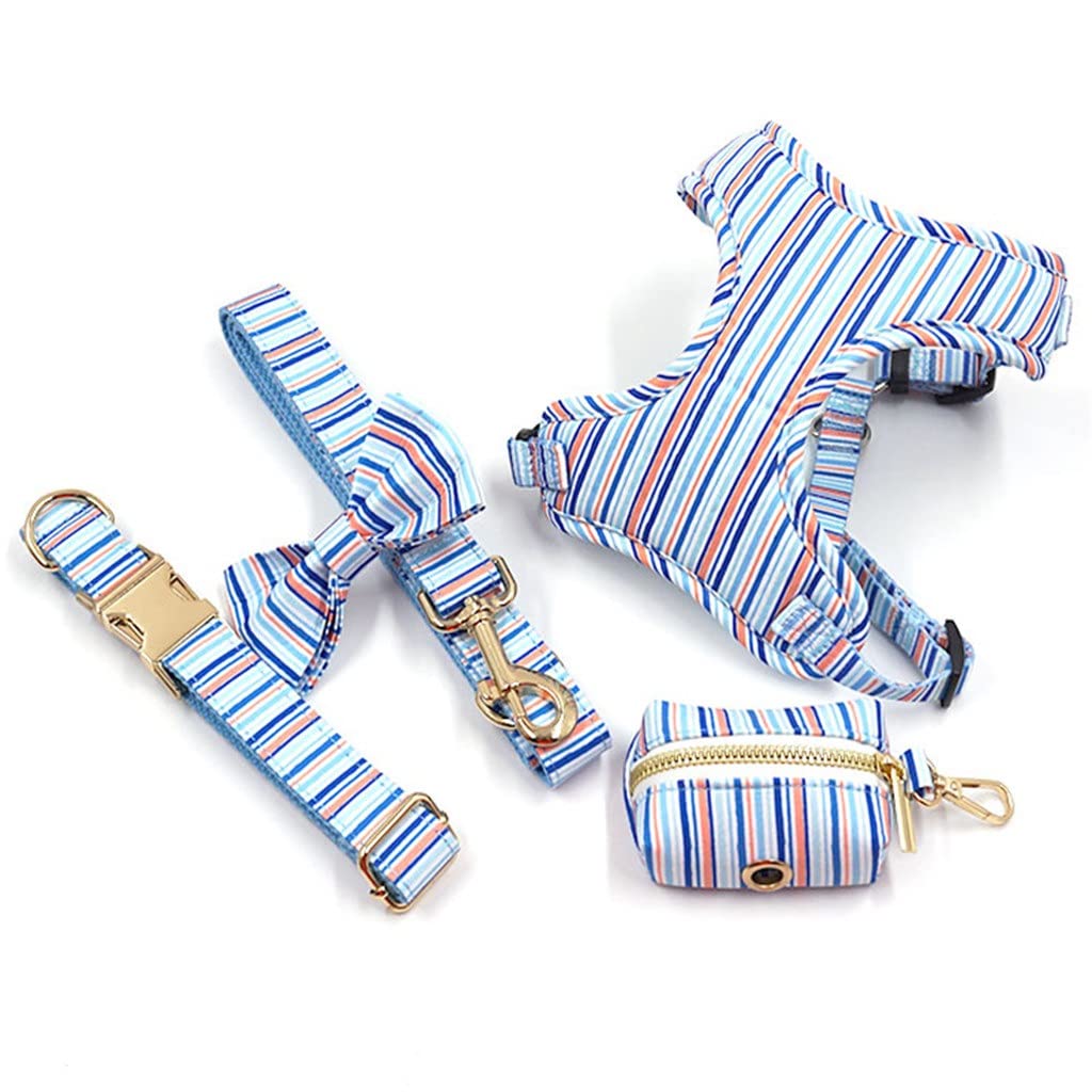 Personalized No-Pull Dog Harness & Leash Set with Bowtie