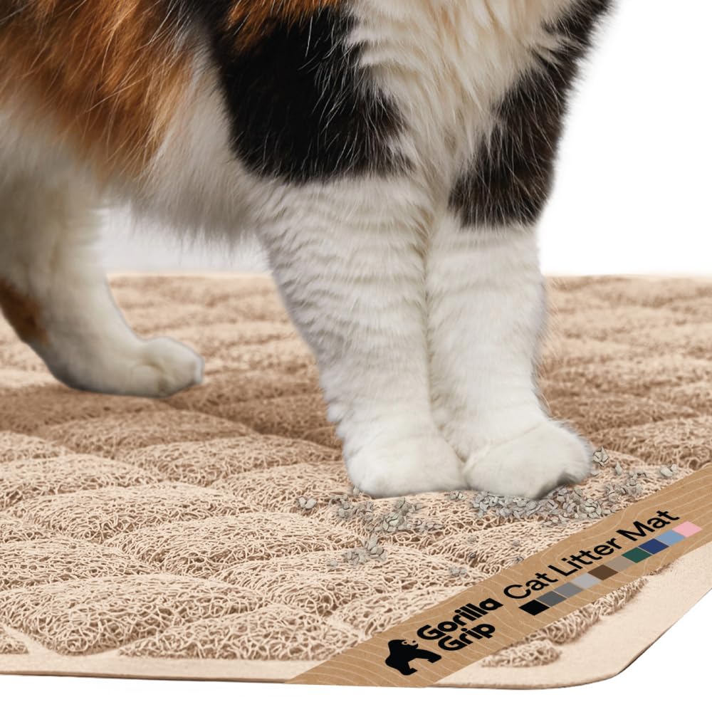 Cushioned Cat Litter Trapping Mat with Deep Grooves
