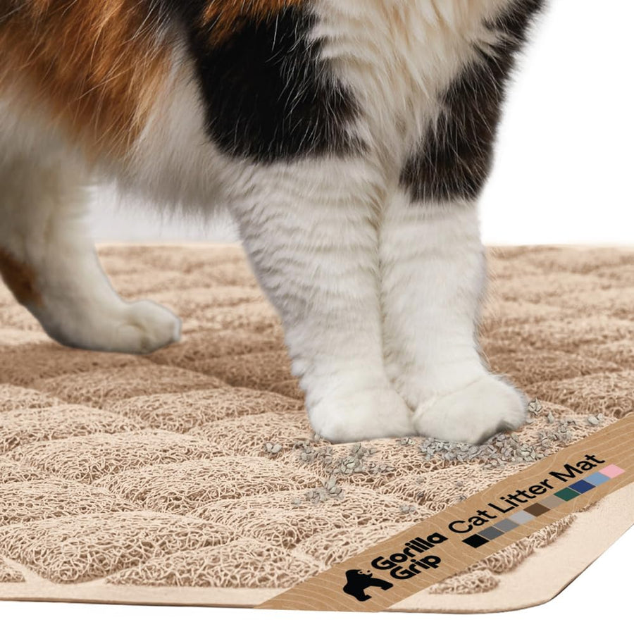 Cushioned Cat Litter Trapping Mat with Deep Grooves