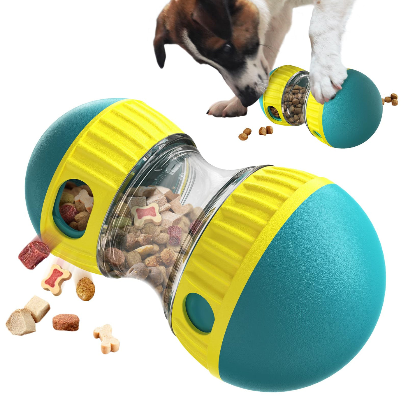 Interactive Dog Treat Dispensing Ball Toy for Play