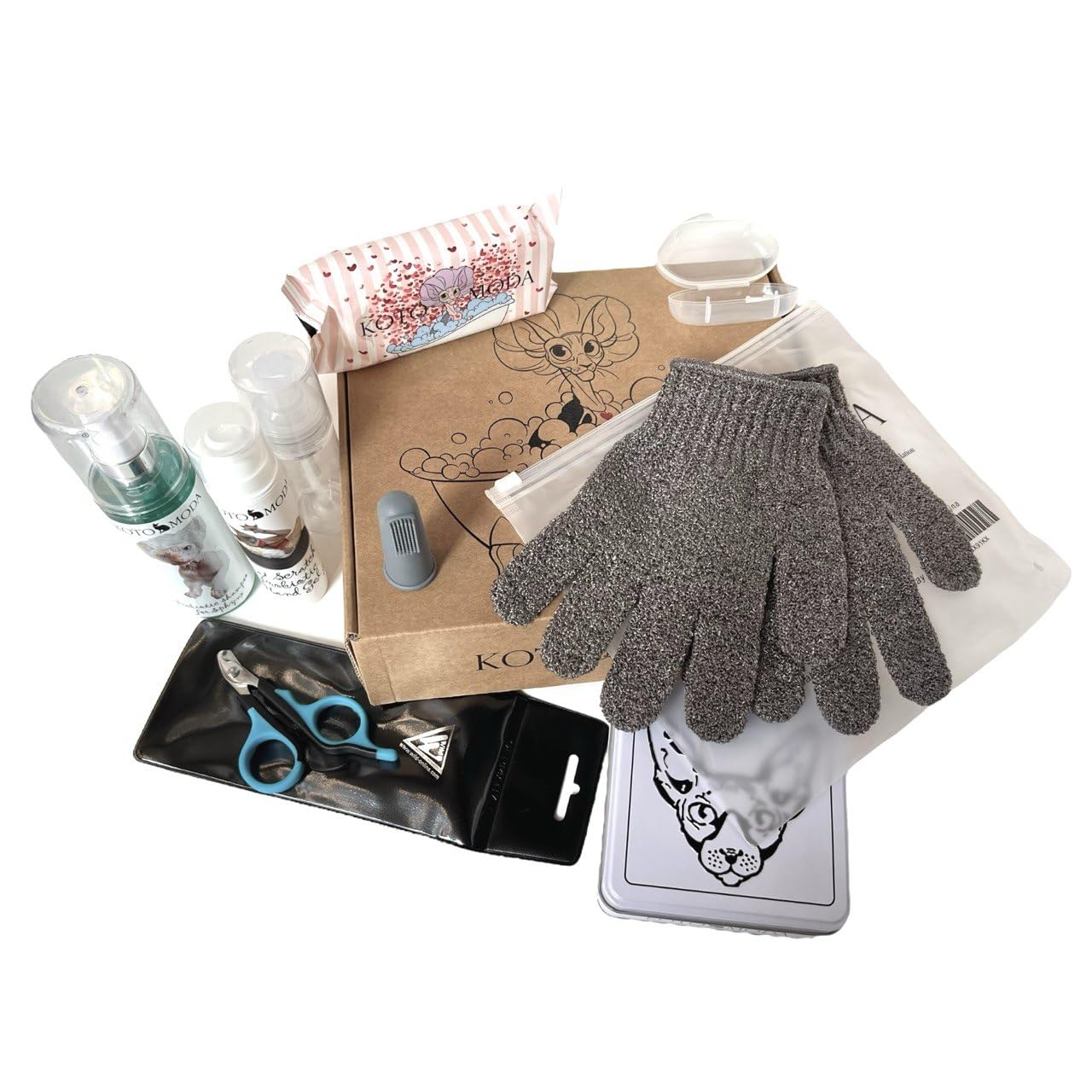 Bath Shower Spa Set for Sphynx & Hairless Pets