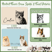 Personalized Quick-Dry Pet Feeding Mat with Photo & Name