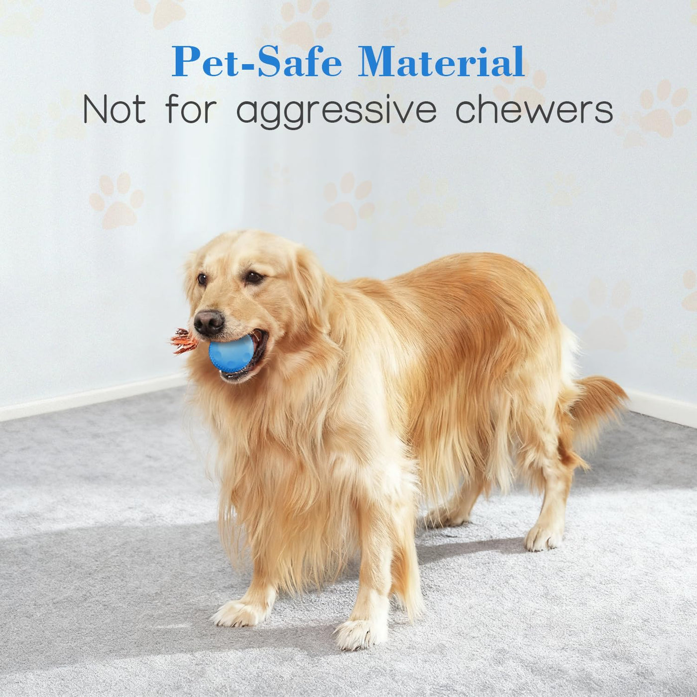 Motion-Activated Rolling Dog Ball with Rope Toy