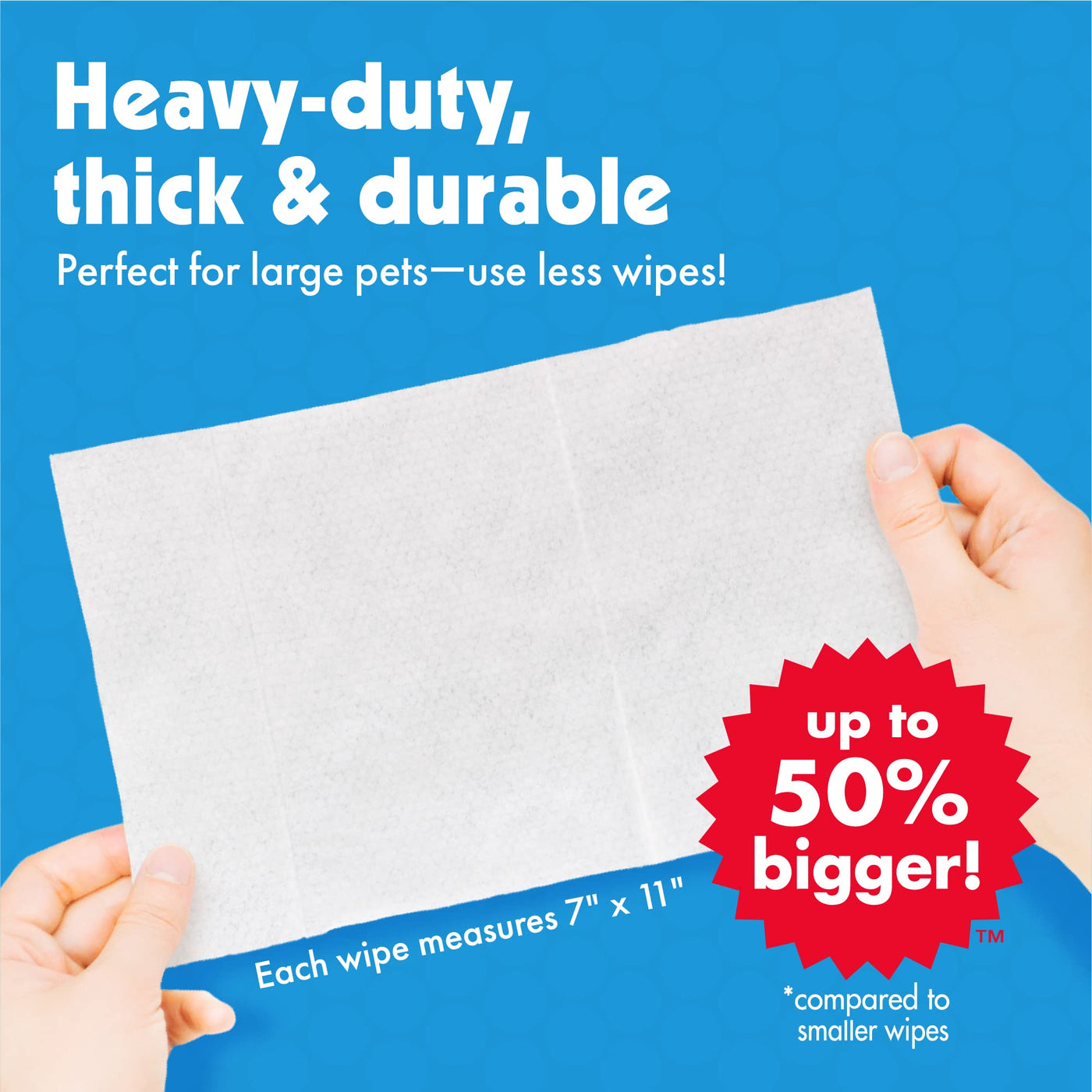 Big N’ Thick Pet Wipes for Dogs & Cats, 100 Count