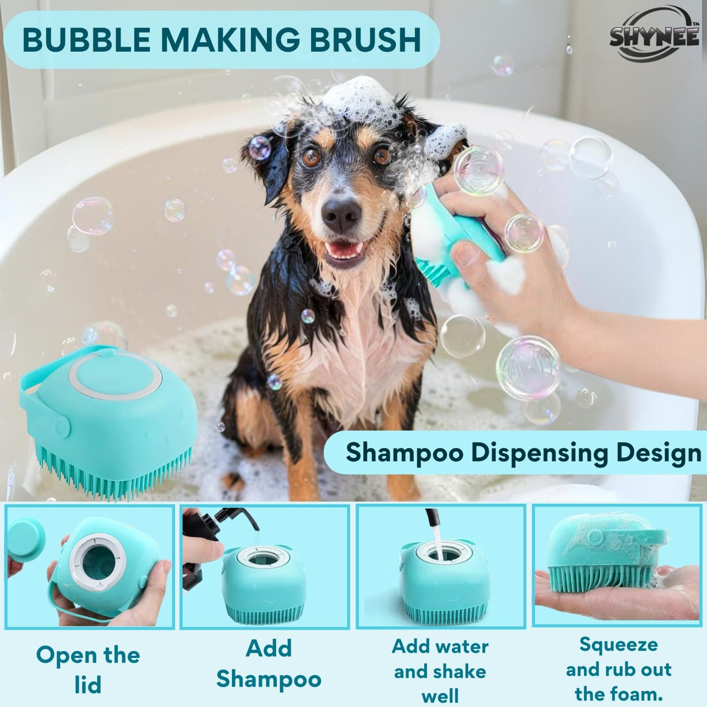 8-Piece Dog & Cat Bath Grooming Kit with Paw Cleaner